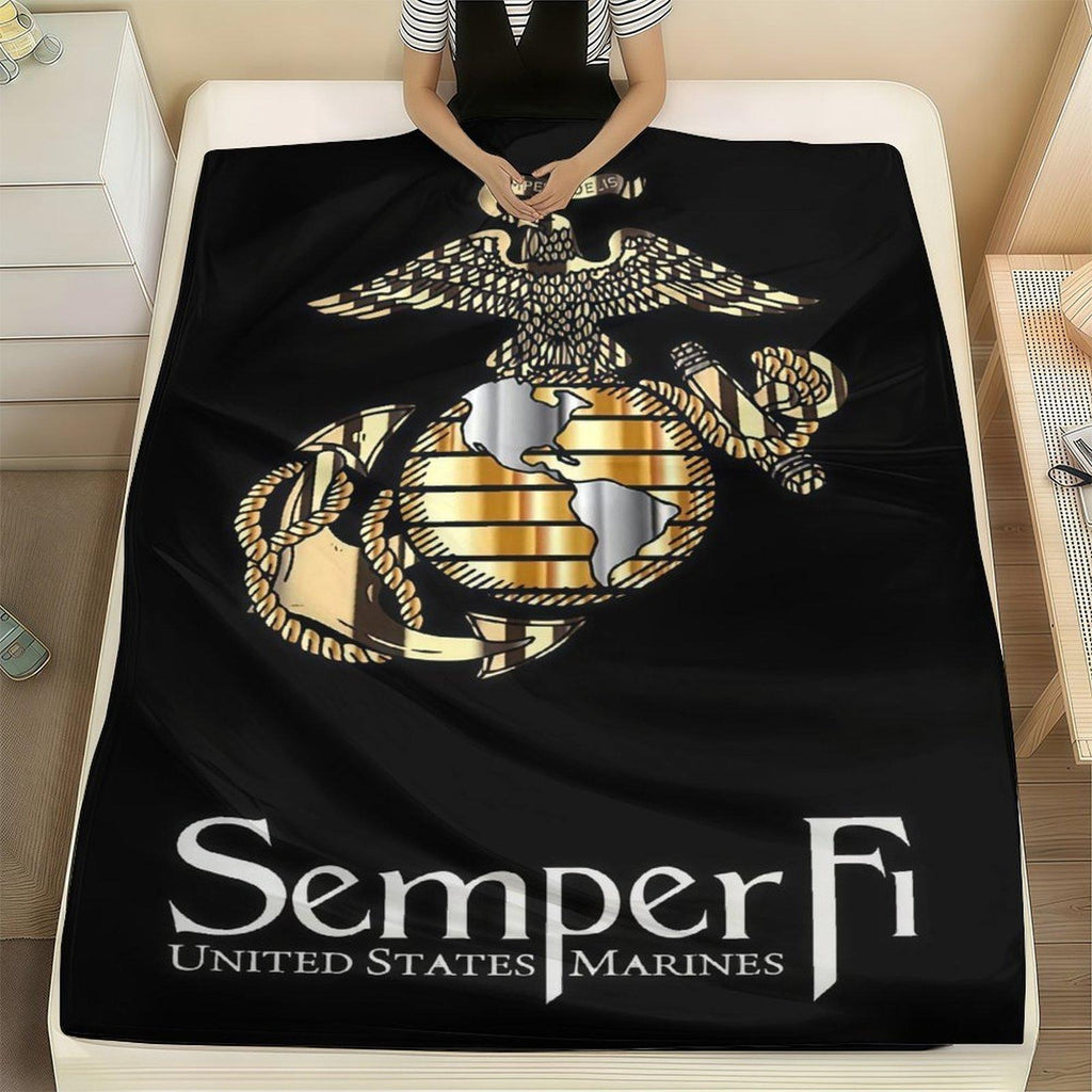 United States Marine Corps Flannel Blanket