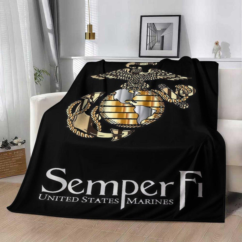 United States Marine Corps Flannel Blanket