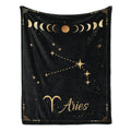 Zodiac Constellation Flannel Throw Blanket