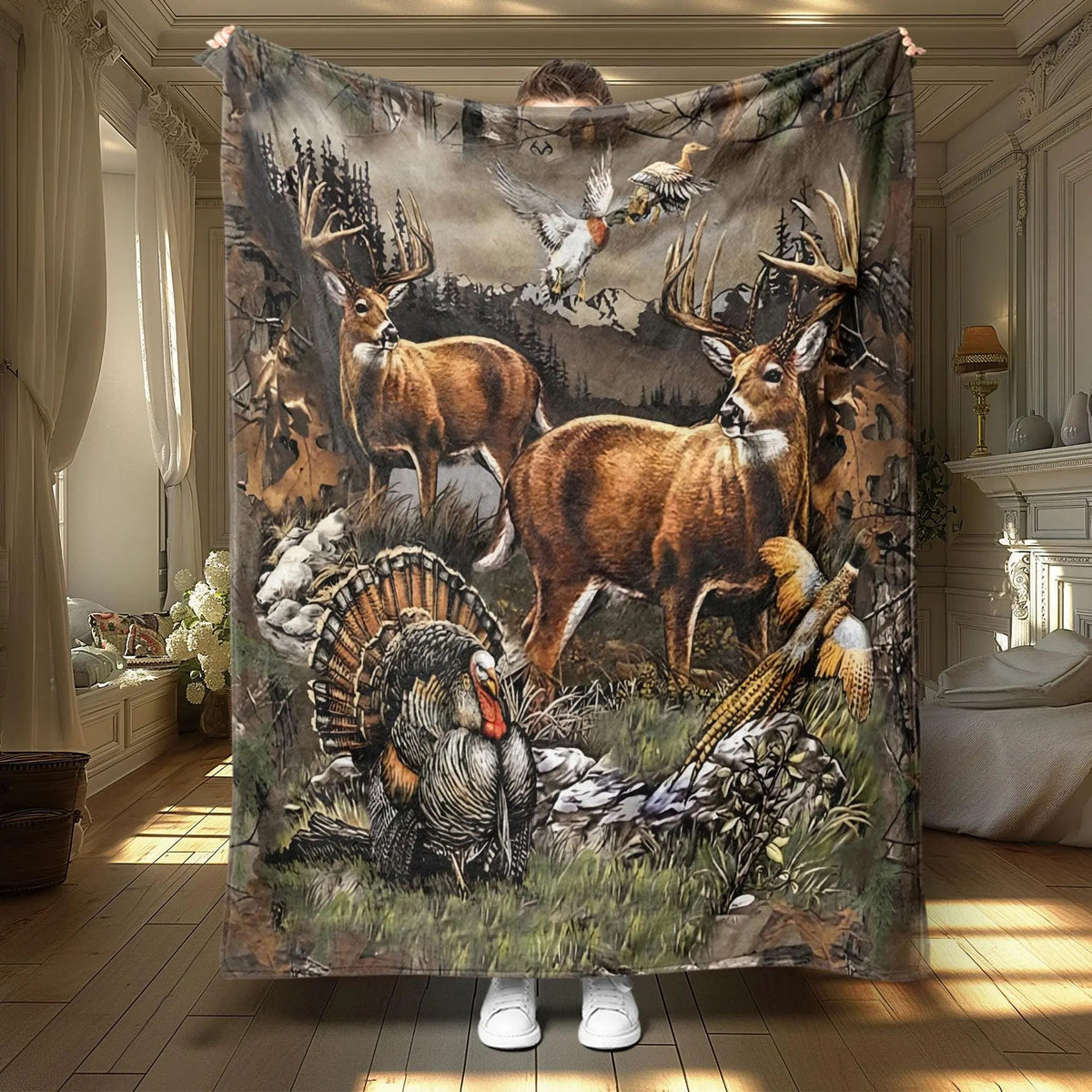 Animal Print Soft Blanket for Home Office Travel Camping