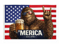 MERICA Bigfoot American Flag