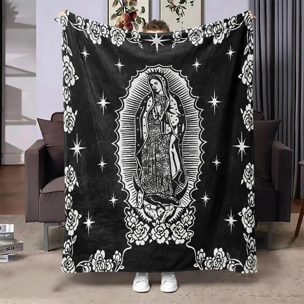 Virgin Mary Pattern Blanket