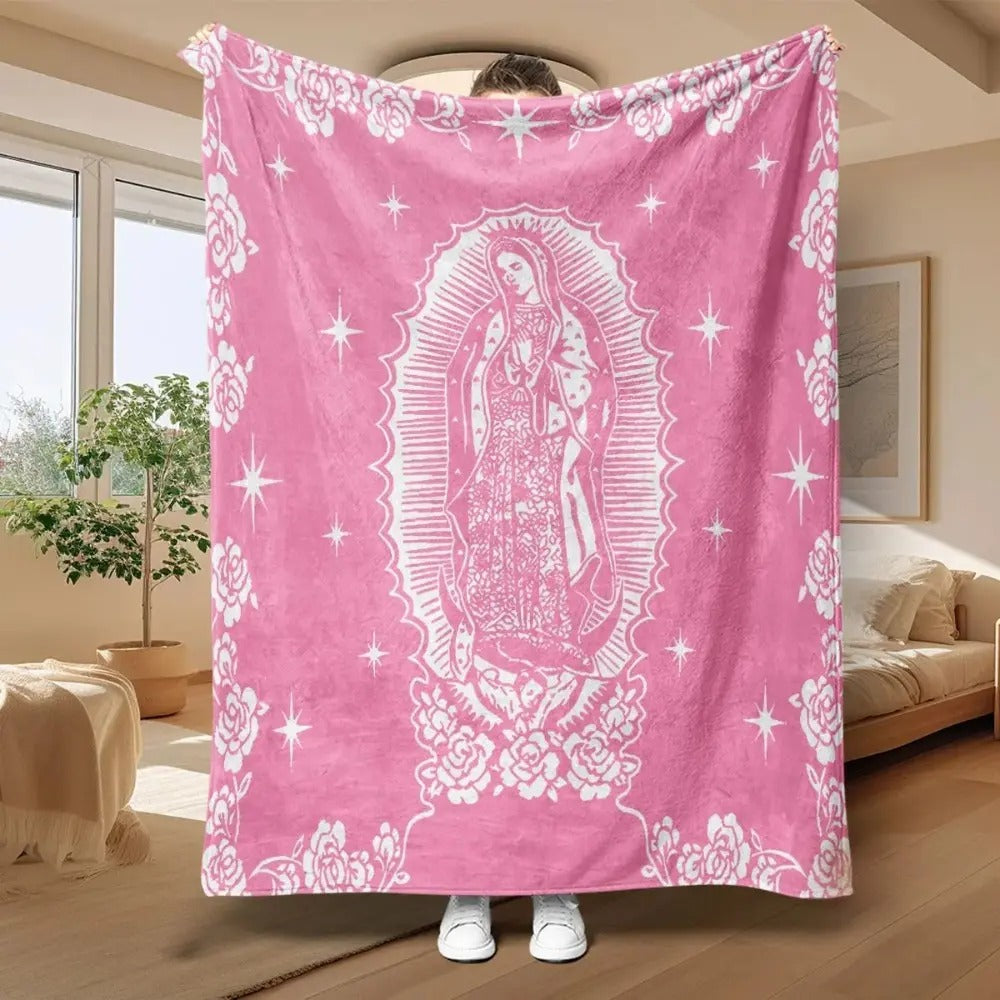 Virgin Mary Pattern Blanket