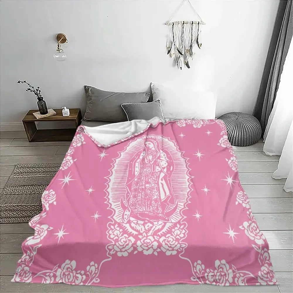 Virgin Mary Pattern Blanket