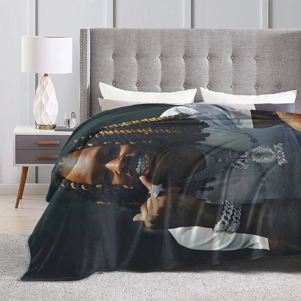 King Von Inspired Soft Flannel Blanket