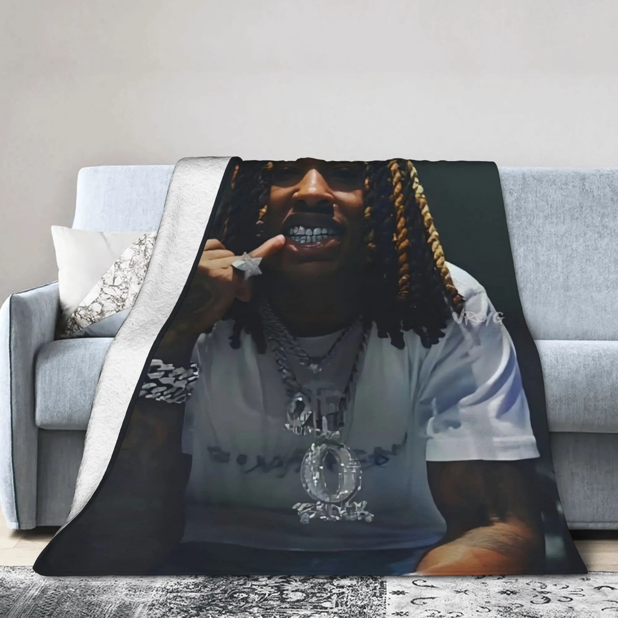 King Von Inspired Soft Flannel Blanket