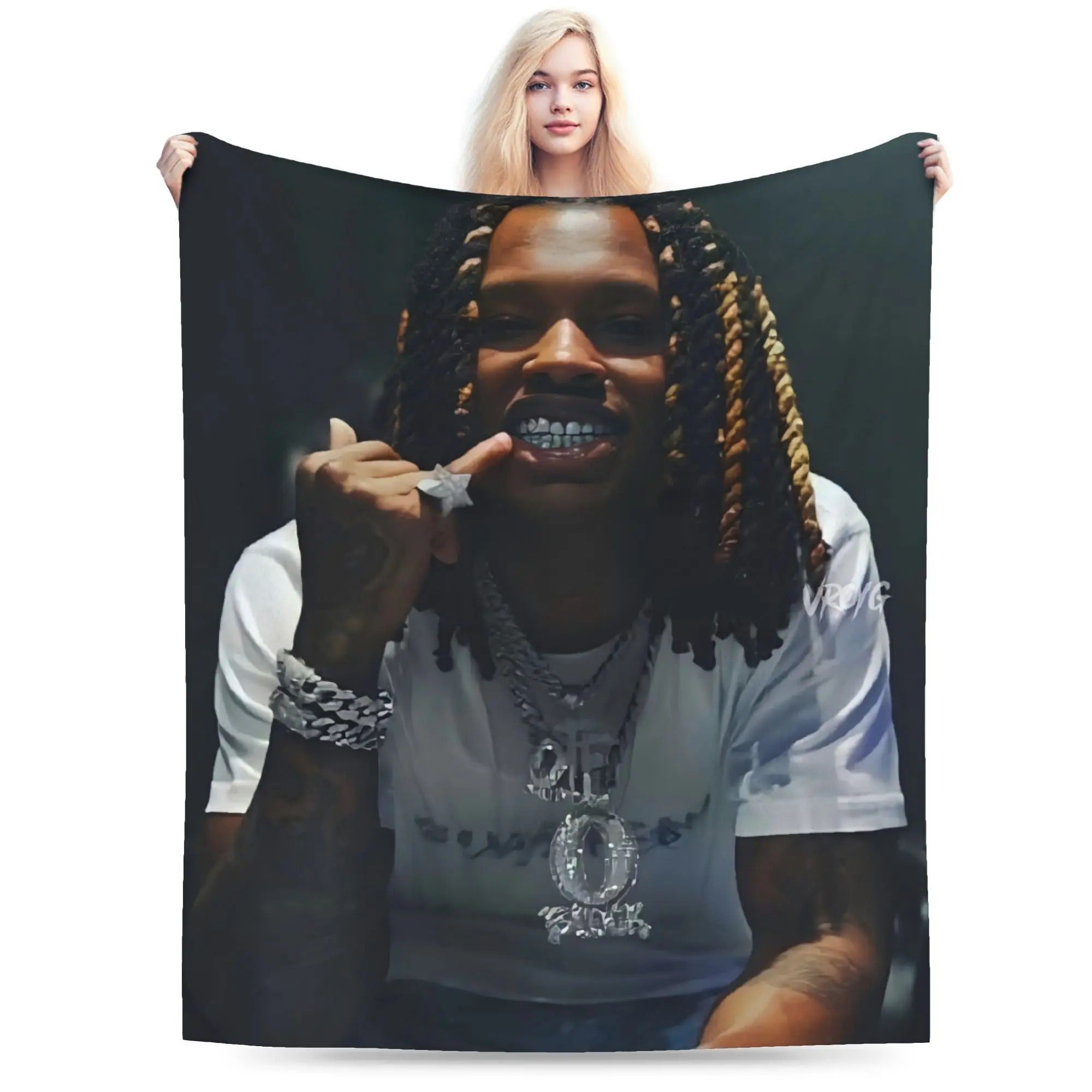 King Von Inspired Soft Flannel Blanket
