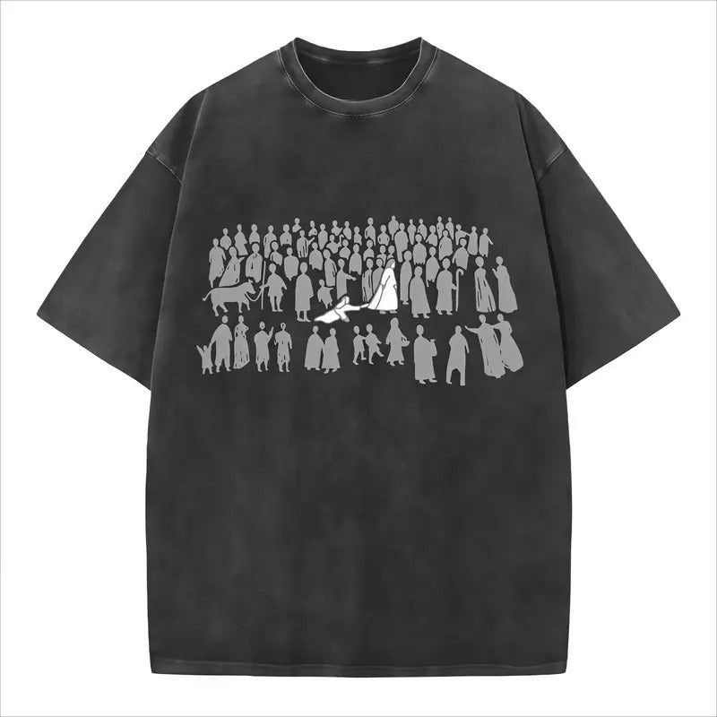 Vintage Acid Wash Christian Faith Graphic Top - Heavyweight Cotton DTG Printed Oversized T-Shirt & Tank Top