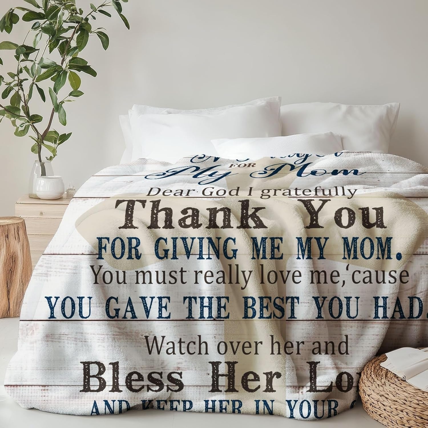 For Mother's Day Religious A Prayer For My Mom Blanket