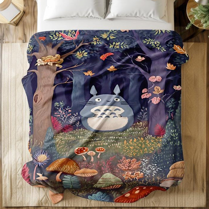 My Neighbor Totoro Forest Themed Blanket