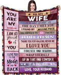 To My Wife You Are My Sunshine Rustic Wood Style Plush Blanket