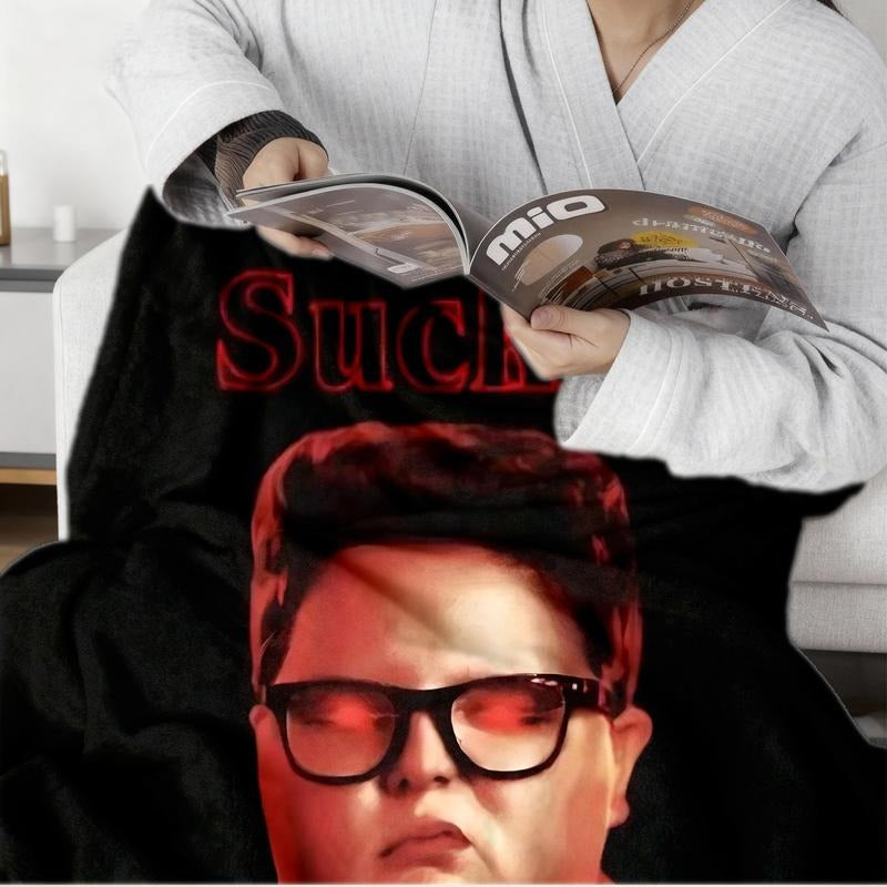 Funny Geek Parody Cozy Throw With Retro Humor Blanket