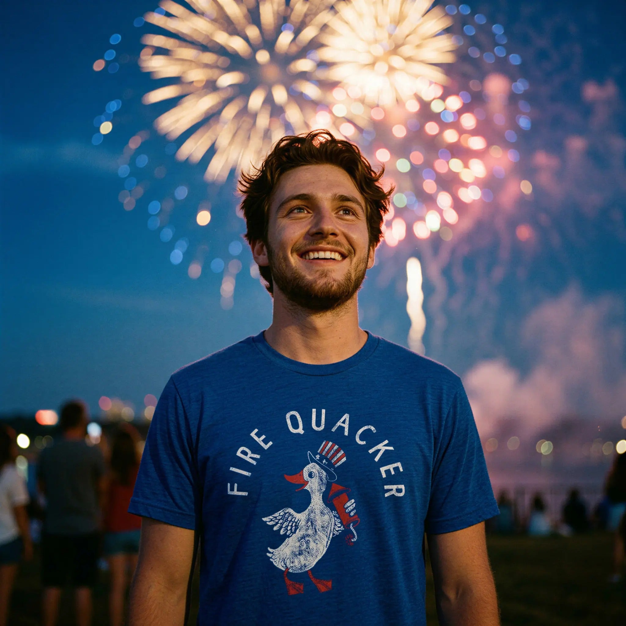 Fire Quacker Funny Duck Fireworks Joke Graphic T-Shirt/Sweatshirt/Hoodie