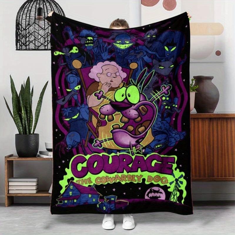 Courage the Cowardy Dog Inspired Throw Blanket