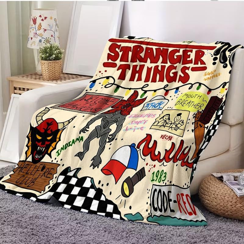 Retro Horror-Inspired Fun Hand-Drawn Art for Fans Blanket