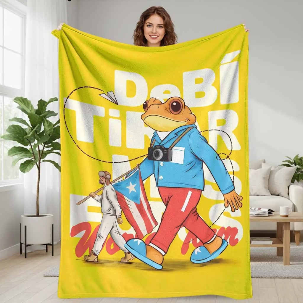 Colorful Frog Photographer Flannel Blanket