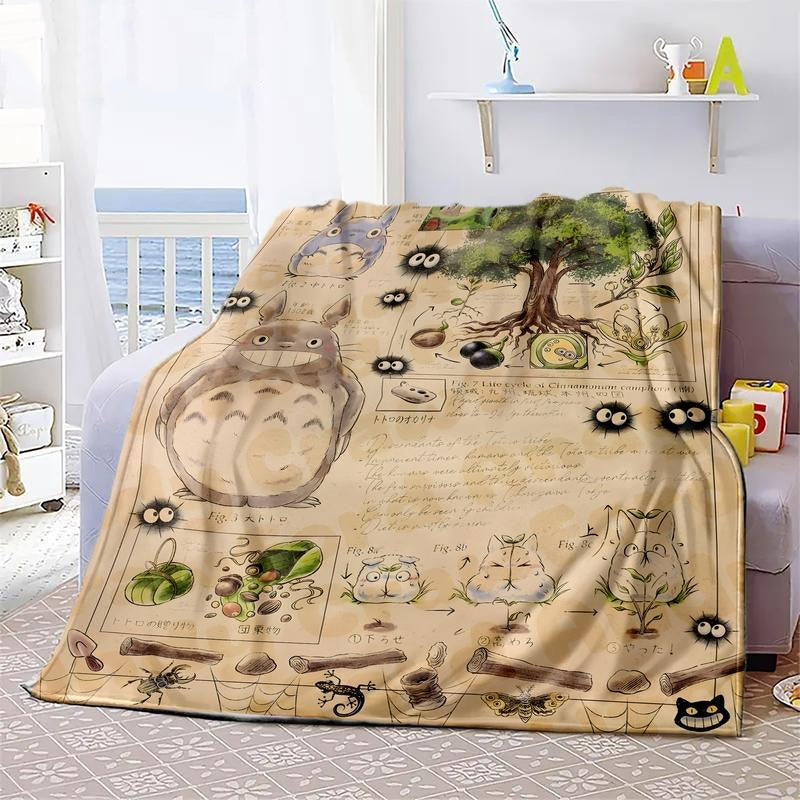 Totoro Forest Cute Cartoon Blanket