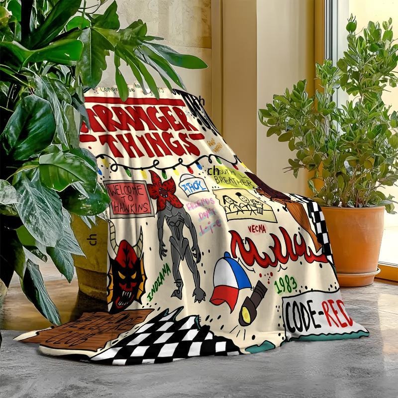 Retro Horror-Inspired Fun Hand-Drawn Art for Fans Blanket