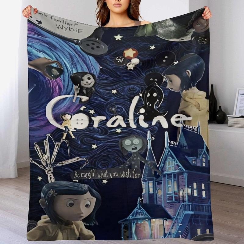 Blue Swirl Fantasy Dark Fairytale Aesthetic Cozy Blanket