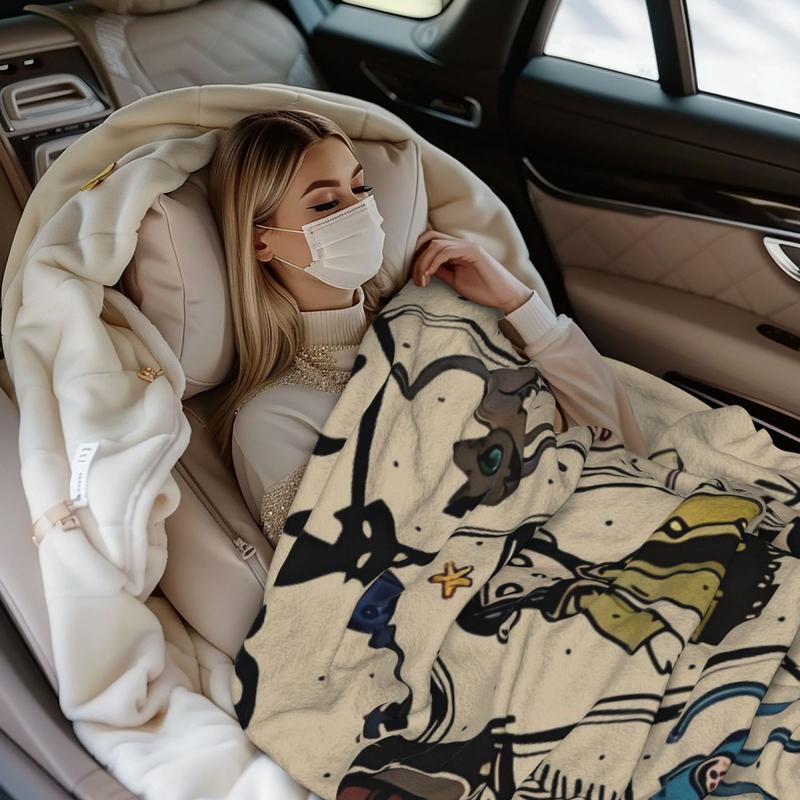 Cartoon Movie Animal Collage Cozy Plush Comfy Gothic Blanket