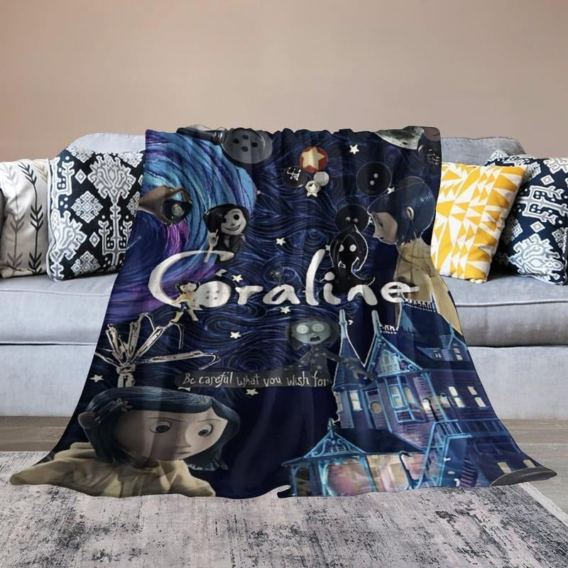 Blue Swirl Fantasy Dark Fairytale Aesthetic Cozy Blanket