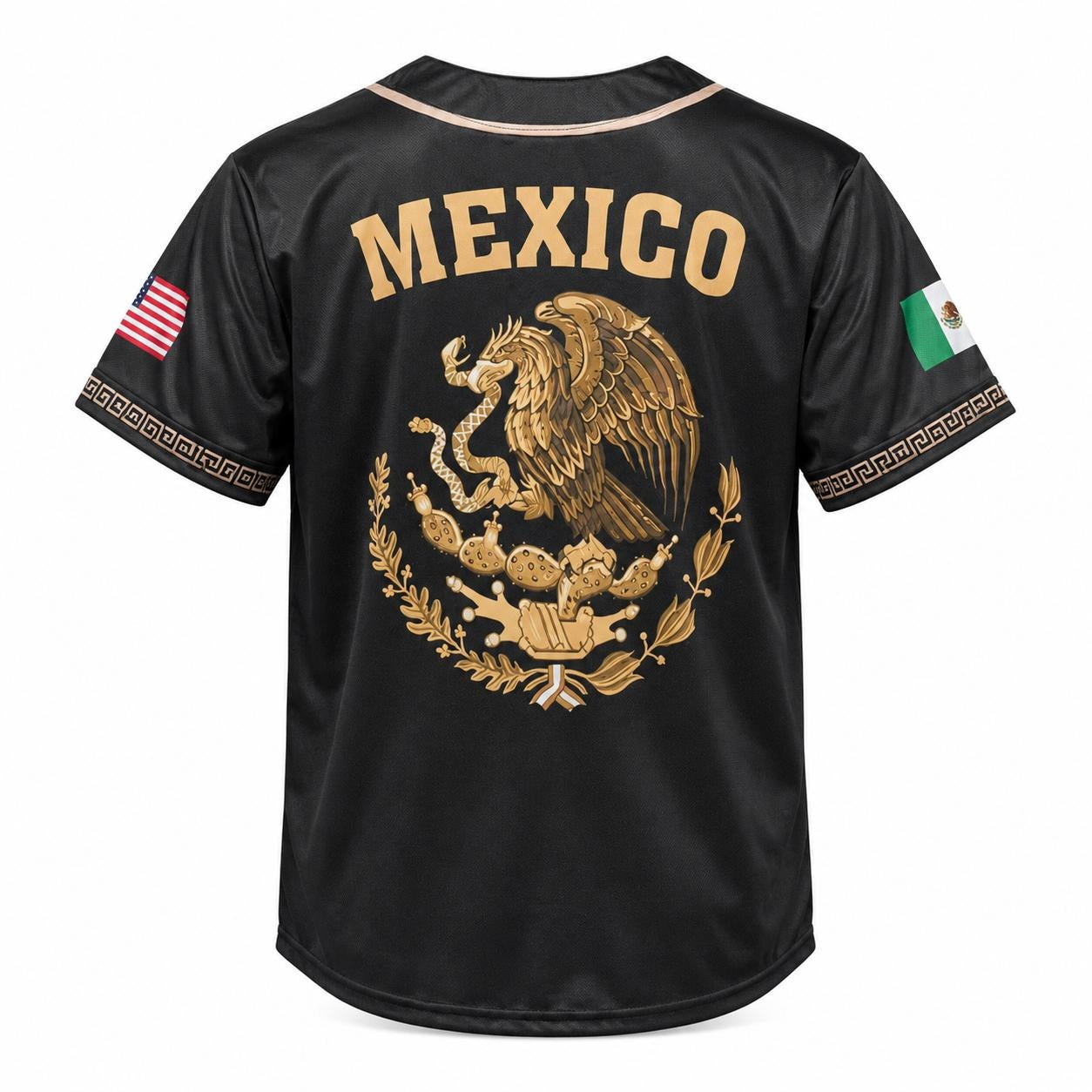 Mexico Eagle Baseball Jersey – Patriotic Mexican Vintage Button-Up Shirt