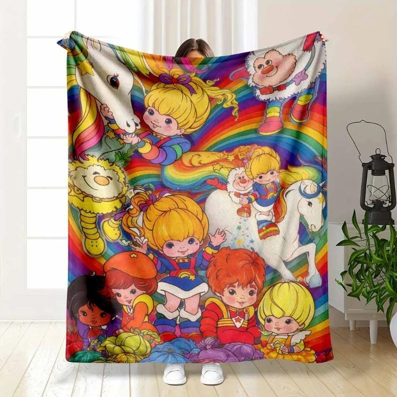 Rainbow Brite 80s Retro Cartoon Blanket