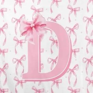A-Z Personalized Initial Flannel Pink Bow Monogram Blanket