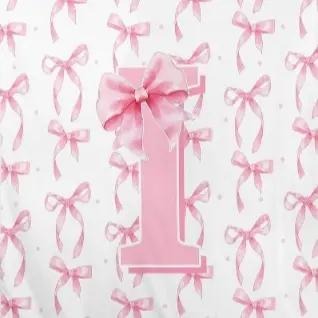 A-Z Personalized Initial Flannel Pink Bow Monogram Blanket