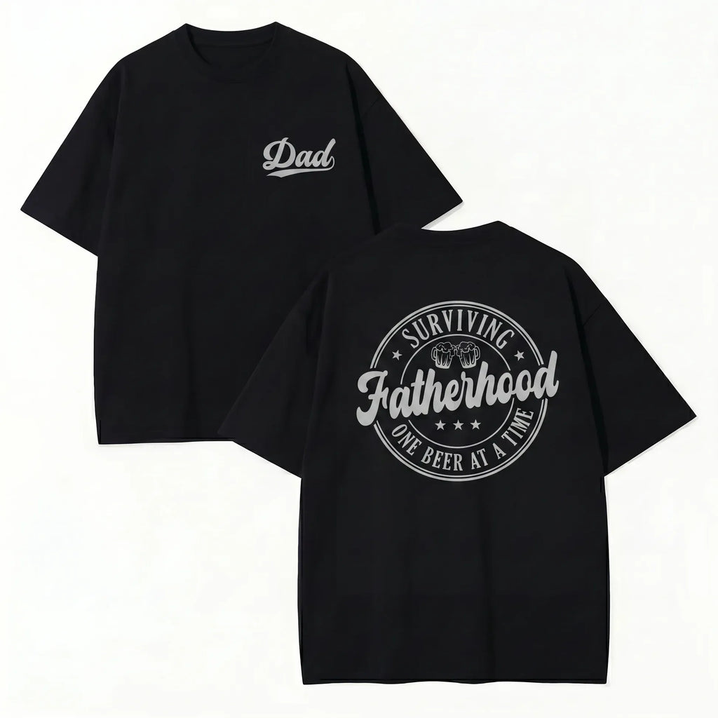 Surviving Fatherhood One Beer At A Time Funny Dad Graphic T-Shirt/Sweatshirt/Hoodie