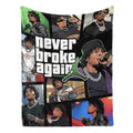 Never Broke Again Collage Flannel Blanket