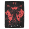 Metal Music Dark Aesthetic Pattern Flannel Blanket