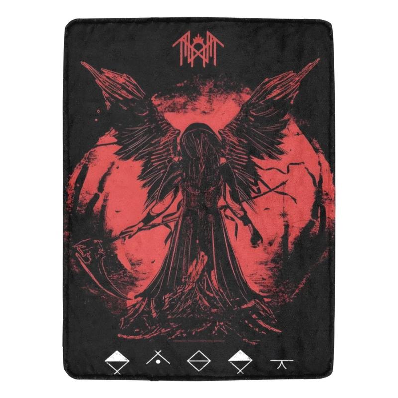 Metal Music Dark Aesthetic Pattern Flannel Blanket
