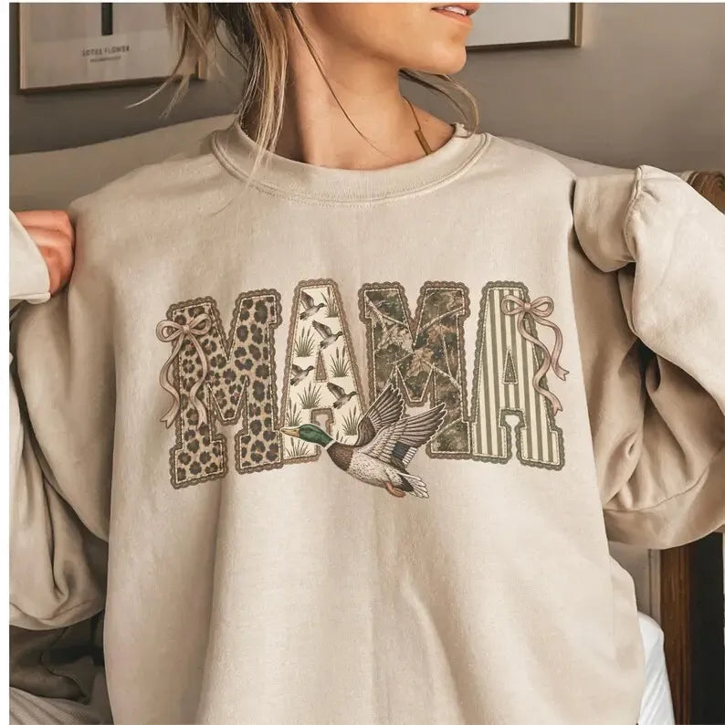 Duck Hunting Camouflage Mama Graphic Outdoors Mothers Day Gift T-Shirt / Sweatshirt / Hoodie