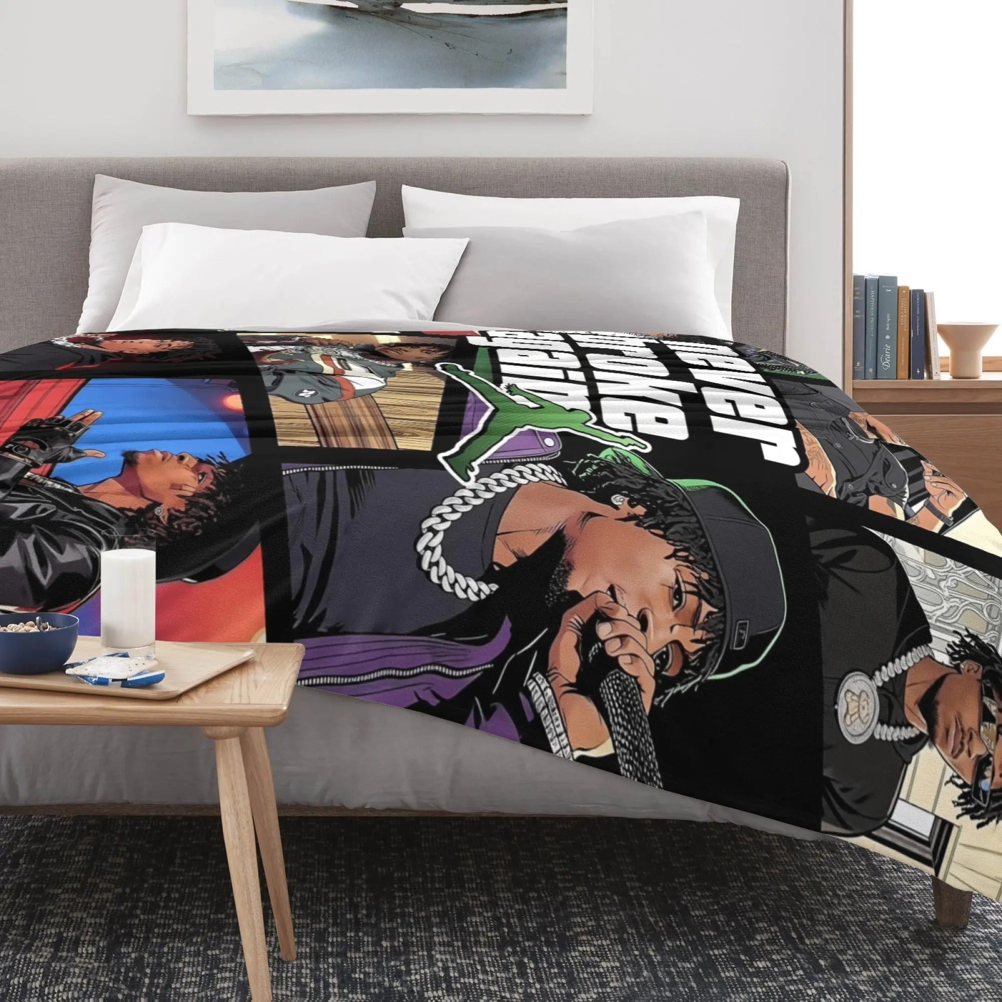 Never Broke Again Collage Flannel Blanket