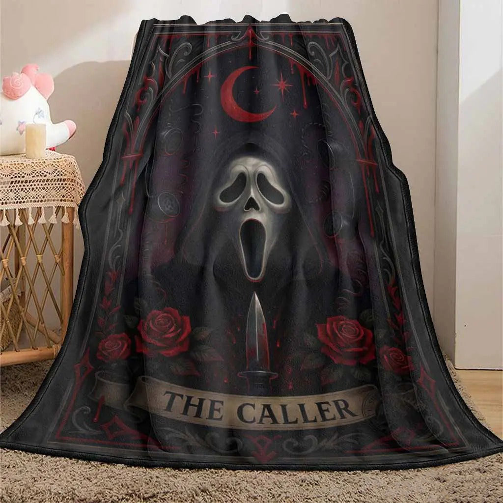 Scream Mask Horror Print Blanket