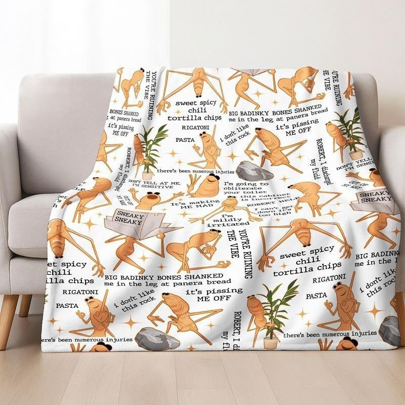 Marcus The Worm Flannel Blanket