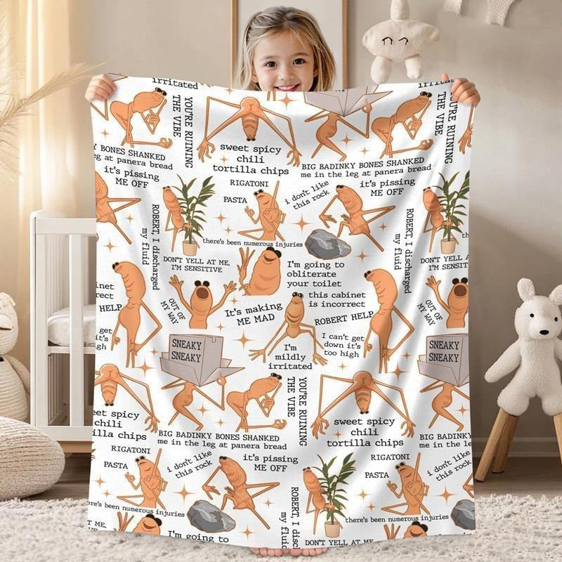 Marcus The Worm Flannel Blanket