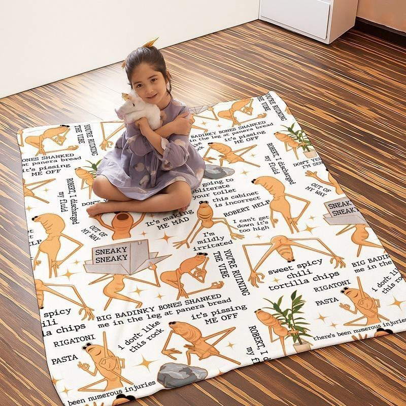 Marcus The Worm Flannel Blanket