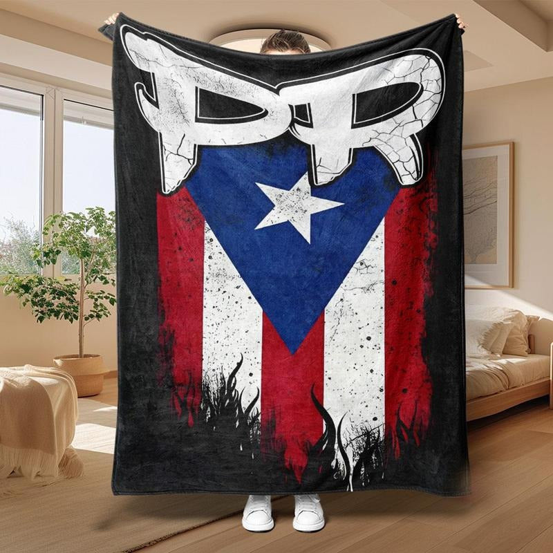 Puerto Rico Flag Pattern Blanket